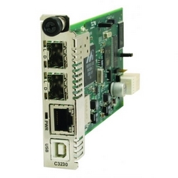 Gigabit Ethernet ION Platform Slide-In-Cards 10/100/1000BASE-T (RJ45) [100 m/328 ft.] to (2) 100/1000Base-x SFP Slots (open)