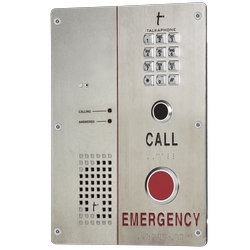 Emergency Phone, Native VoIP Call Station, Keypad, 24 Volt AC/DC at 500 Milliamp, 12 Volt DC at 800 Milliamp, 6 Auxiliary Contact, 10/100 Base T Ethernet, RJ45 Connector