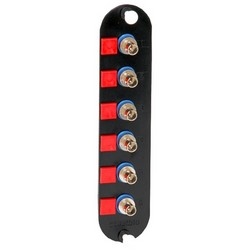 Closet Connector Housing (CCH) Panel, ST Compatible Adapters, Simplex, UPC, 6 Fiber, Single-mode (OS2)