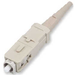 Unicam High-performance Connector, SC, 62.5 µm Multimode (OM1), Ceramic Ferrule, Logo, Single Pack, Beige Housing, Beige Boot