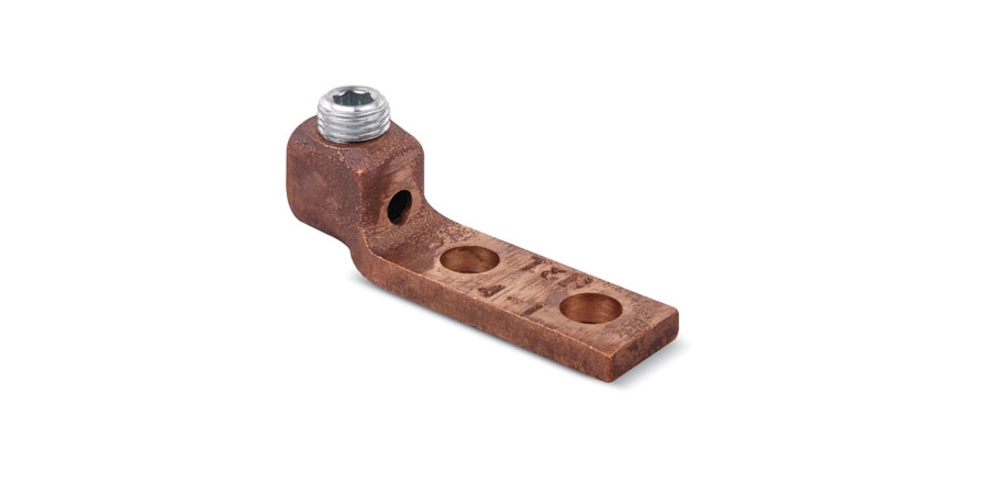 Drilled Lug, H: 2-1/8 in., 700 to 500 kcmil, Lug L: 5-3/32 in. x Tongue ...