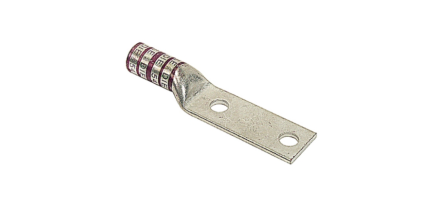 Compression Lug, Blind End, Long Barrel, 2-Hole, 4/0 AWG Conductor ...