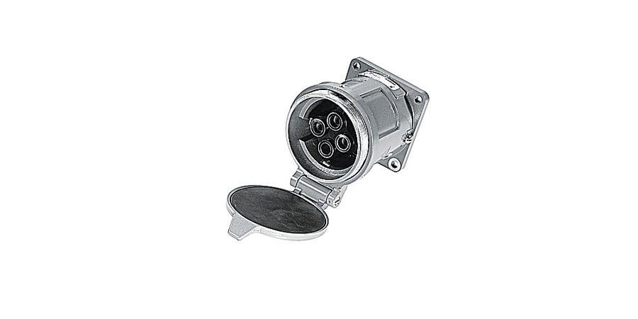 Heavy Service Reverse Service Receptacle,60 A,Cast Aluminum,3 Pole,4 ...