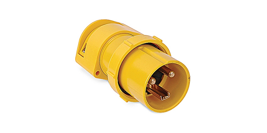 Pin and Sleeve Plug,50 A,Yellow,DuraV,2 Pole,3 Wire,Straight,CSA, UL ...