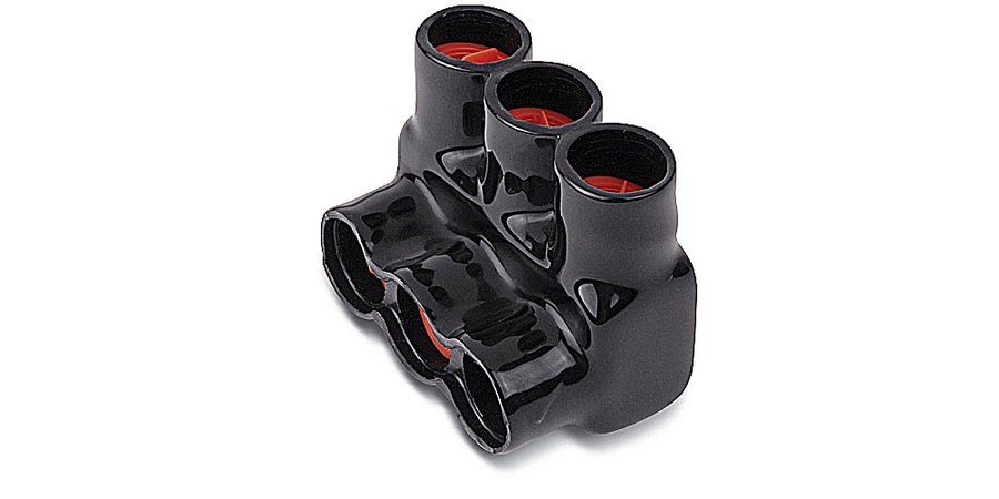 Multi-Tap Connector, Aluminum, Stranded Conductor, Black