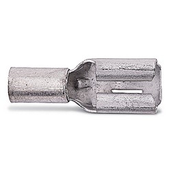 Non-Insulated Female Disconnect, Length 0.73in, Width 0.31in, Tab Size 0.250x.032, Wire Range #12-#10 AWG, Copper, Tin Plated, 500 Pack