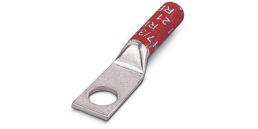 Lug, Compression; Copper; 5/16 in.; 1 Hole; 1/0 AWG; Pink