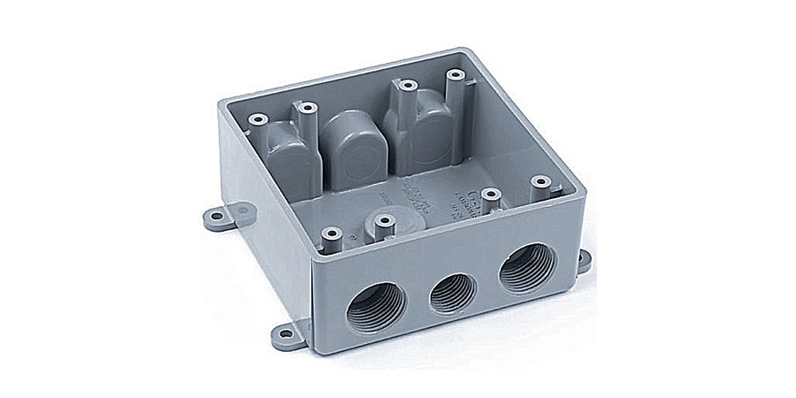 Weatherproof Conduit Device T-Box, Gray, PVC, 2, 2 in. dp, 4.62 in. wd ...