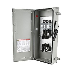 Interrupteur de thermocollant 3-pôle sécurité de lourds fermés, 100 AMP, 600 V, NEMA 3R, acier fiche fournie