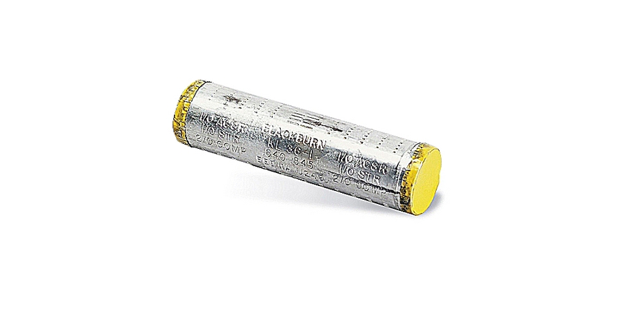 Service Entrance Compression Splice,3-1/2 in. Lg Barrel,Red,4/0 AWG, 2 ...