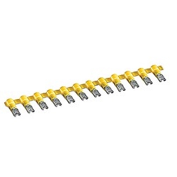 Plastic Strip Insulated Nylon Female Disconnect Terminals for Wire Range 12-10, Tab Size 0.250 x 0.032, Yellow