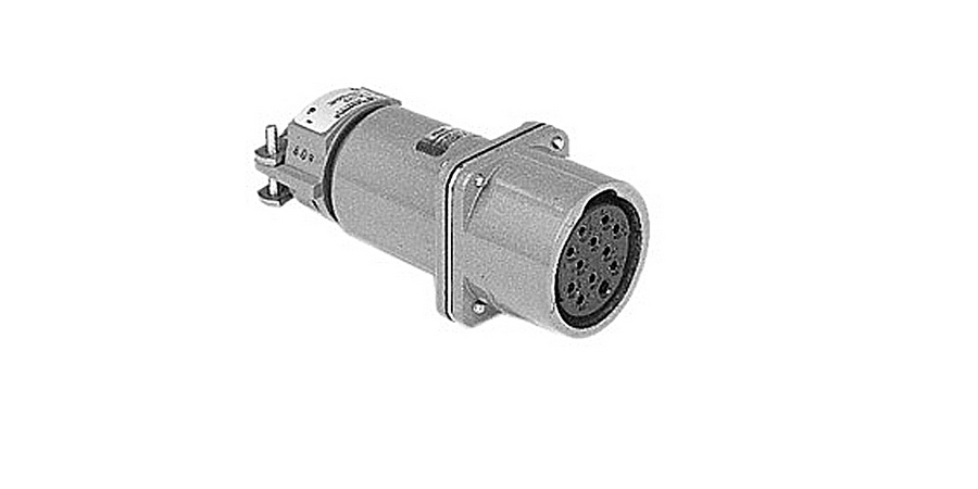 Standard Service Female Connector,20 A,Gray,11 Pole,12 Wire,NEMA 1,600 ...