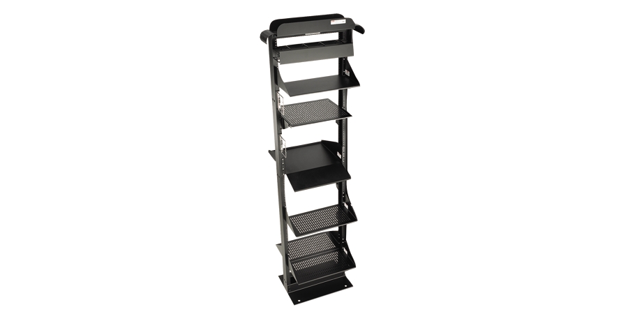 Frame Rack,RAL 9005 Jet Black,48 in. Ht,Aluminum,19 in. Wd Mount,2-Post ...