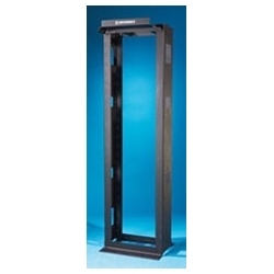 Cable Management Rack, 10.5 Channel D, 7&#8217; H, Black