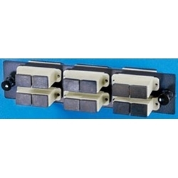 Adapter Panel, 6-SC Duplex, 12-Fiber, Multimode, Beige, Phosphor-Bronze Alignment Sleeve