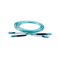 Fiber Optic Patch Cord, PC/OFNR, LC to LC Duplex, 2 MM Zipcord, 5 Meter Length, Blue Jacket