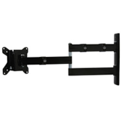 Flat Screen Wall Mount with Double Arm Piano, Black