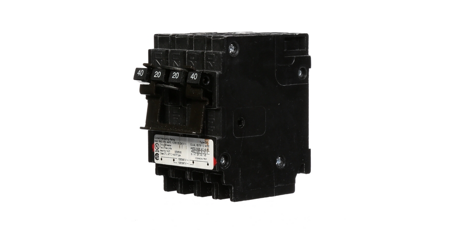 Molded-Case Circuit Breaker, 40 to 20 A, QT-Frame, 10 kA Capacity, 3 in ...