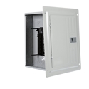 Main Breaker Load Center, Convertible, 1 Phase, 3 Wire, 120/240 Volt AC, 100A, 22 kA Interrupting Rating, 24-Circuit, NEMA 1, 18" Height, With Aluminum Bus