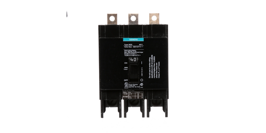 Molded-Case Circuit Breaker, Toggle Actuator, 40 A, BQD-Frame, 10 kA ...