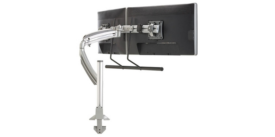 Monitor Mount, Desk/Dynamic Column, 2-Monitor, Landscape/Portrait ...