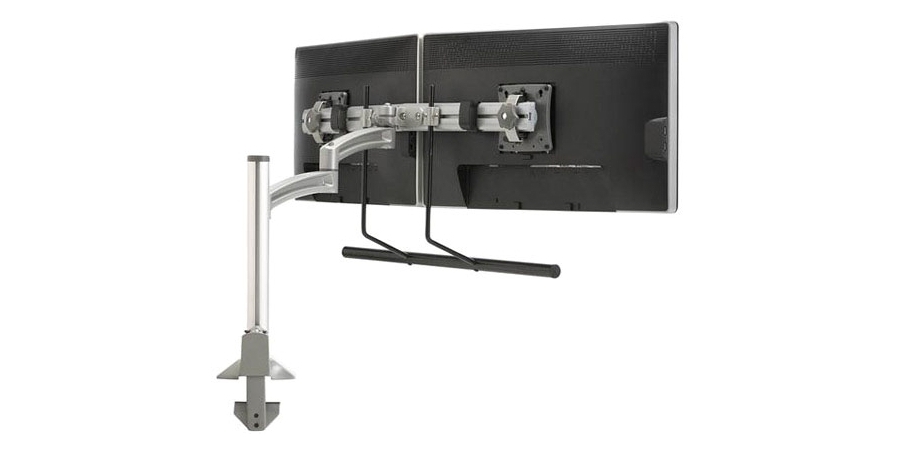 Monitor Mount, Desk/Column, Landscape/Portrait, 2-Monitor, H-Array, 0.5 ...