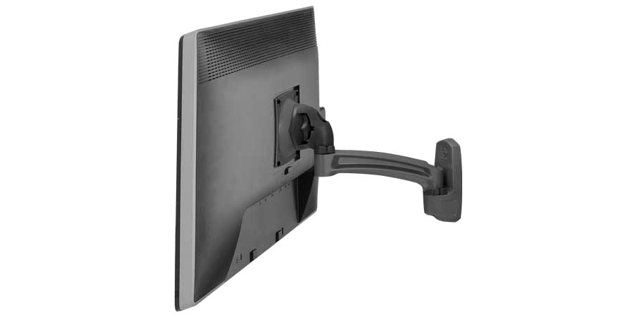 Monitor Mount Swing Arm, Wall, Landscape/Portrait, 1-Monitor, +/-15 ...