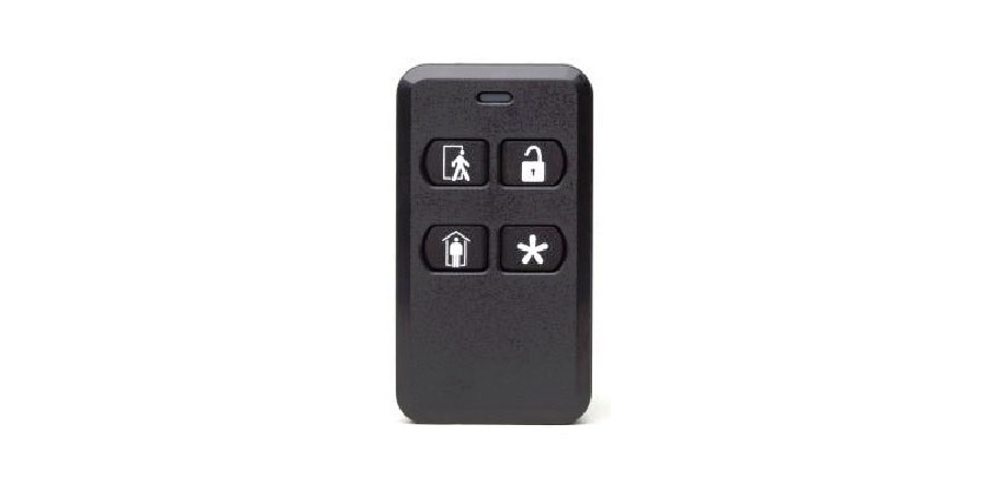 Non-Encrypted 4-Button Key Ring Remote, Dimensions: LxWxH: 1.23 x 2.26 ...