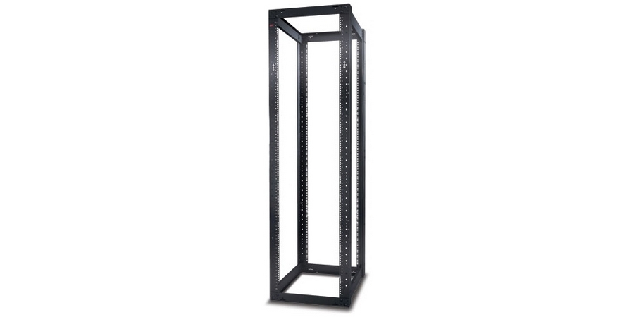 Open Frame Rack,Black,213 cm Ht,Steel,19 in. Wd Mount,4-Post Rack,44U ...