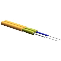 Zipcord Tight-Buffered Cable, Plenum, 2 F, 2.8 mm Diameter, 62.5 um Multimode (OM1)