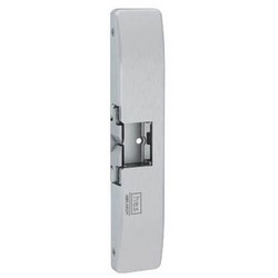 Electric Strike, Windstorm Rated, 1-3/4" Width x 3/4" Depth x 9" Height, Satin Stainless Steel, Latchbolt Monitor