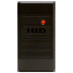 Proximity Card Reader, Mini Mullion Mount, 3&quot; Read Range, 125 Kilohertz, 00 Configuration, 5 to 16 VDC, 3.14&quot; Length x 1.72&quot; Width x 0.66&quot; Height, Polycarbonate, Classic Black