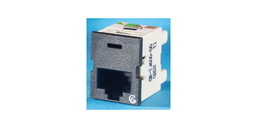 Jack Module, High Impact Thermoplastic; ABS, Cat 6, 1 Port, Unshielded ...
