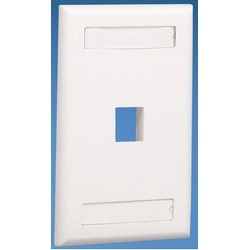 NetKey Faceplate Label Pocket 1 Port Off White