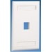 NetKey Faceplate Label Pocket 1 Port Off White