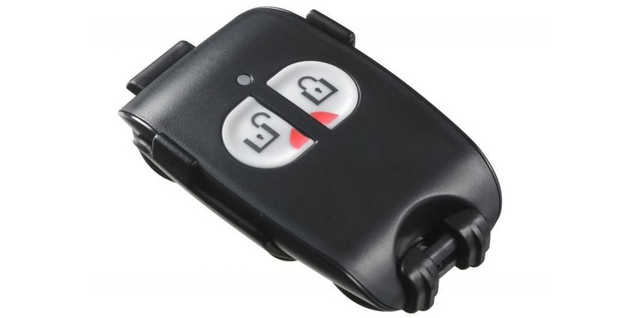 Wireless Security Panic Key, 2-Button, Black, Clip-Mount, 3 VDC, Belt ...