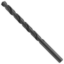 Drill Bit, Fractional Jobber Length, 1/4&quot; Diameter x 4&quot; Length, 3&quot; Flute, 1/4&quot; Shank, Black Oxide, For Steel/PVC/Acrylic/Nylon/Composite Material