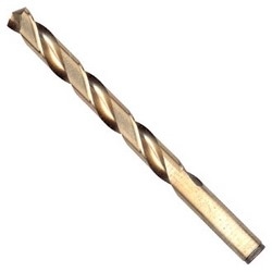 Drill Bit, 1/2" Diameter x 6" Length, 3.916" Flute, 1/2" Three Flat Shank, Cobalt, For Light Gauge Metal/High Carbon Steel/Aluminum/Cast Iron/Titanium