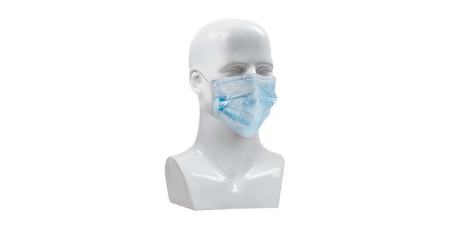Disposable Face Mask, Polyester Outer, Polypropylene Inner, 40 Box per Case