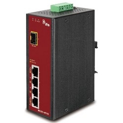 Ethernet to SFP Industrial Media Converter, 10/100Base-TX to 100Base-FX/BX/LX SFP Slot, RJ45, 24 Volt AC, 24 to 48 Volt DC, 77 Watt, IP30, Metal Enclosure