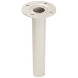 PTZ/Dome Camera Pendant Mount, 5.12&quot; Diameter x 12.03&quot; Length, 1-1/2&quot; Female Pipe Threaded, Aluminum/SECC, Ivory
