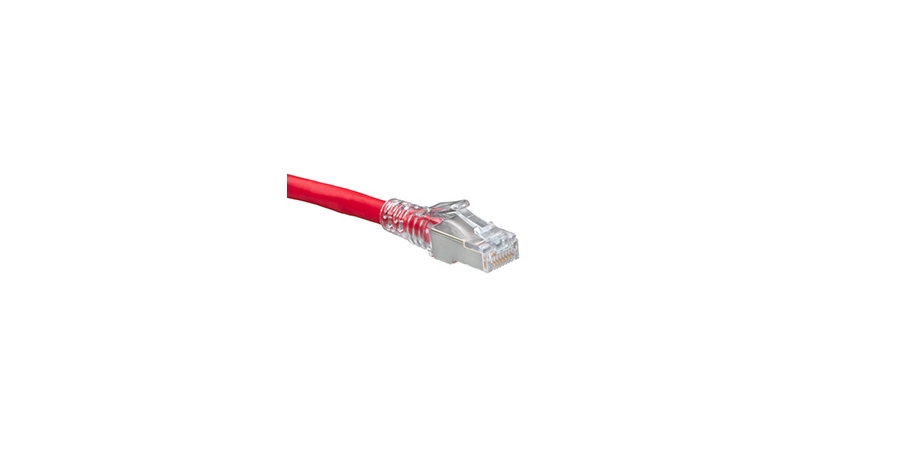 Cat 6A Patchcord,RJ45,RJ45,F/UTP,Riser,Red Jacket,20 ft. Lg,4 Pair,26 ...