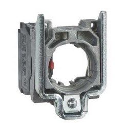 Schneider Electric Harmony XB4, Single contact block with body/fixing collar, metal, screw clamp terminal, 1 NO