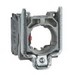 Schneider Electric Harmony XB4, Single contact block with body/fixing collar, metal, screw clamp terminal, 1 NO
