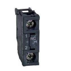 Schneider Electric Harmony XB4, Single contact block, silver alloy, gold flashed, screw clamp terminal, 1 NC