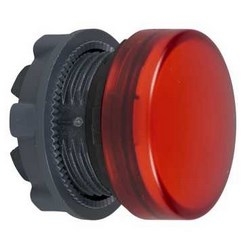 Schneider Electric Harmony XB5, Pilot light head, metal, red, Dia.22, plain lens for integral LED