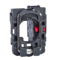 Schneider Electric Harmony XB5, Single contact block with body/fixing collar, plastic, screw clamp terminal, 1 NC