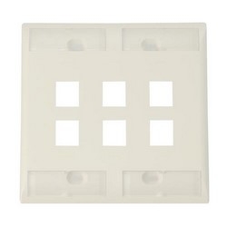 Work Area Outlets; Faceplate 110Connect Series, SL Series Series 6 Ports Unloaded Configuration Port Style: Straight