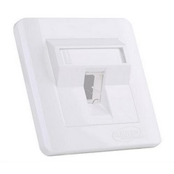 1-Port Faceplate, Decorator,Bs, Angled, Shuttered