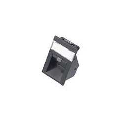 LJ6C Modular Jack Adapter, Keystone Recessed Angled LJ6C, Category 1